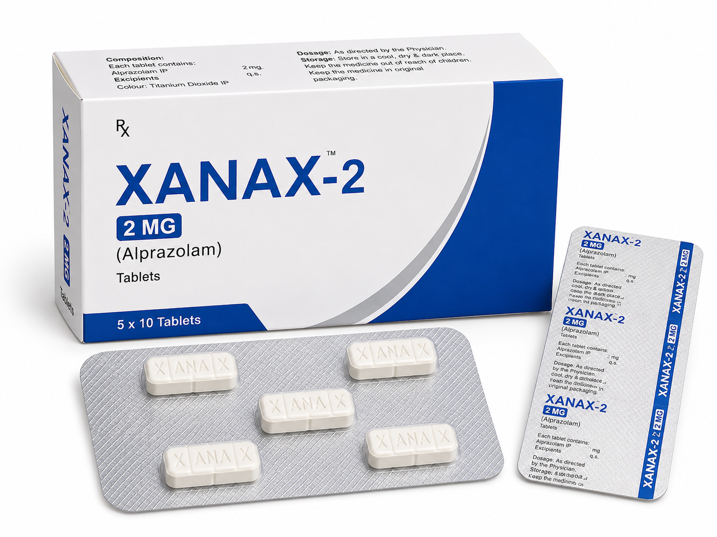 Alprazolam Xanax-2 2MG